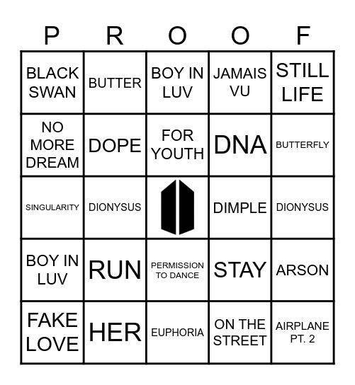 ARMY DAY BINGO Card