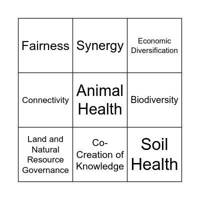 13 AE Principle Bingo Card