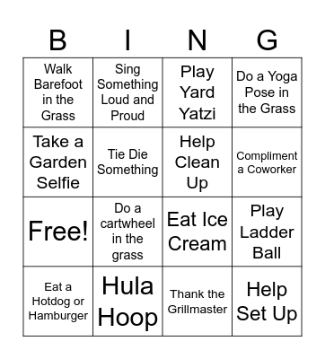 WCHD 2023 Picnic (Turn In Your Bingo For a Chance at a Door Prize) Bingo Card
