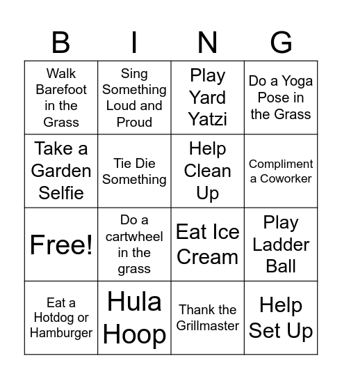 WCHD 2023 Picnic (Turn In Your Bingo For a Chance at a Door Prize) Bingo Card