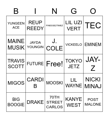 car Bingo Card