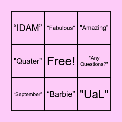 Jemison CCU Bingo! Bingo Card