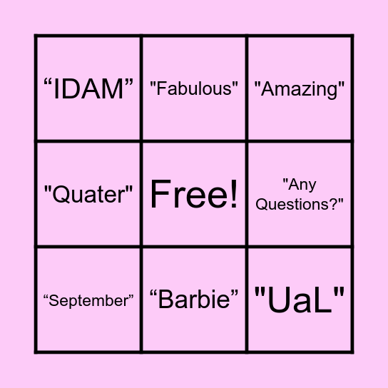 Jemison CCU Bingo! Bingo Card