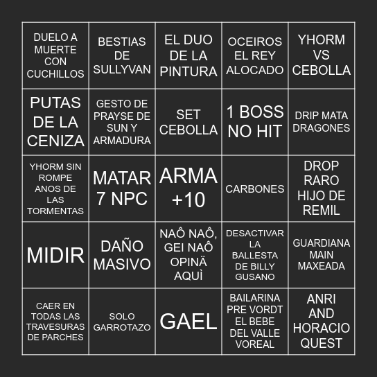 BINGO DS3 Bingo Card