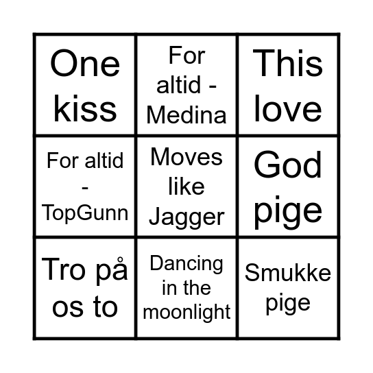 MUSIK BINGO Card