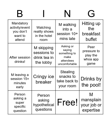 Leadership Summit Bingo Card
