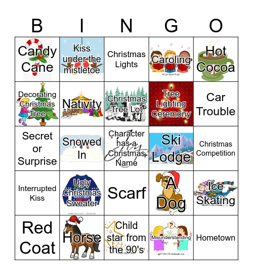 HALLMARK CHRISTMAS MOVIE Bingo Card