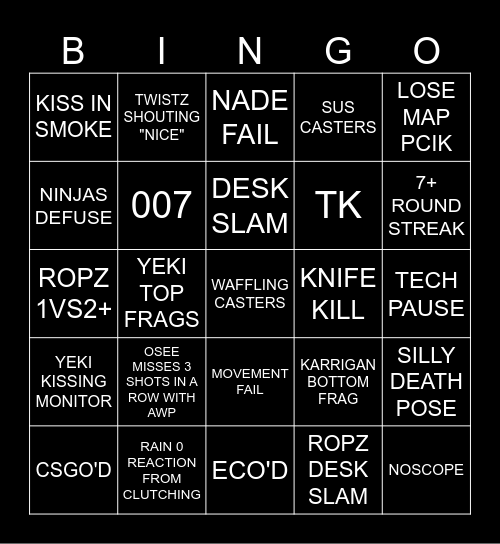 1G INSTANT BINGO Card