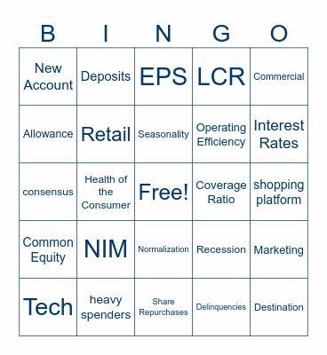 Q2'23 Earnings Bingo Card
