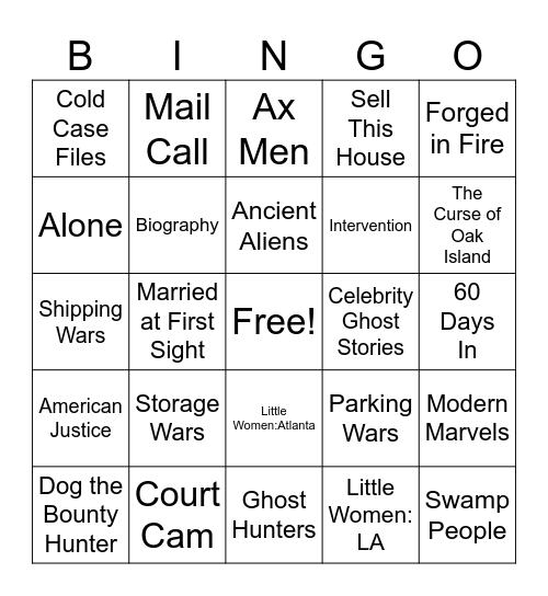 BIG SERIES BINGO Card