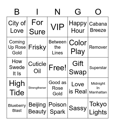 Color Street Bingo Card