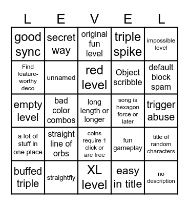 RECENT TAB BINGO Card