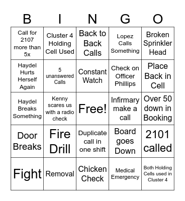 Collin County Bingo Card
