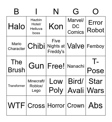 Avatar Roulette Bingo Card