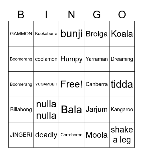 2023 NAIDOC - FOR OUR ELDERS Bingo Card