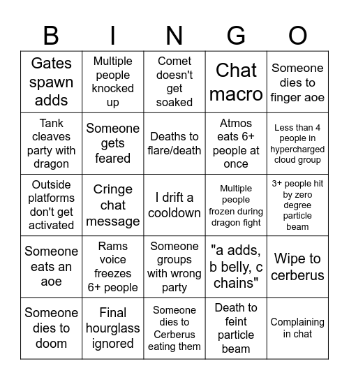 World of Darkness Bingo Card