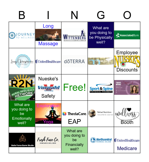 WELLNESS FAIR 2023 Bingo Card