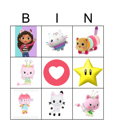 Gabby's Dollhouse Bingo Card