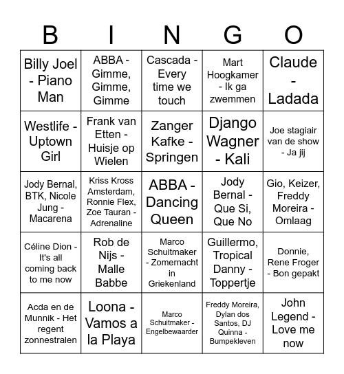 BBQ 2023 Bingo Card