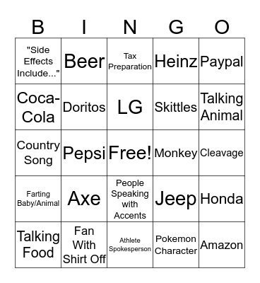 BSSB Superbowl Bash 2016 Bingo Card