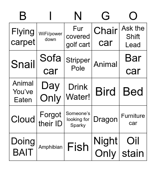Mutant Bingo Card