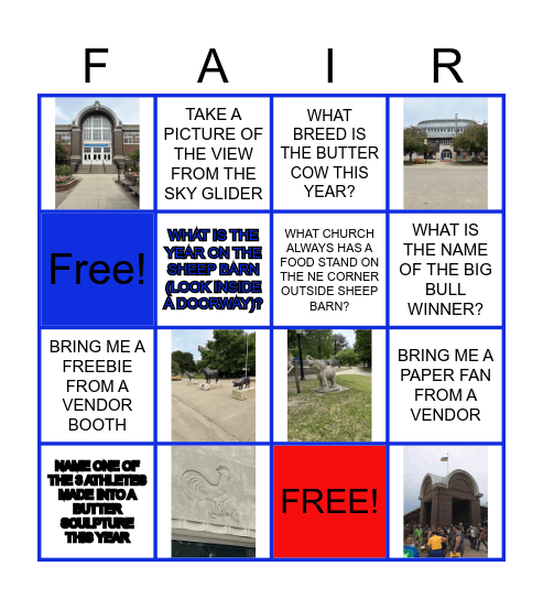 ISF SCAVENGER HUNT BINGO Card