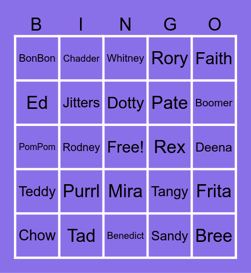 villager hunt bingo (ava) Bingo Card