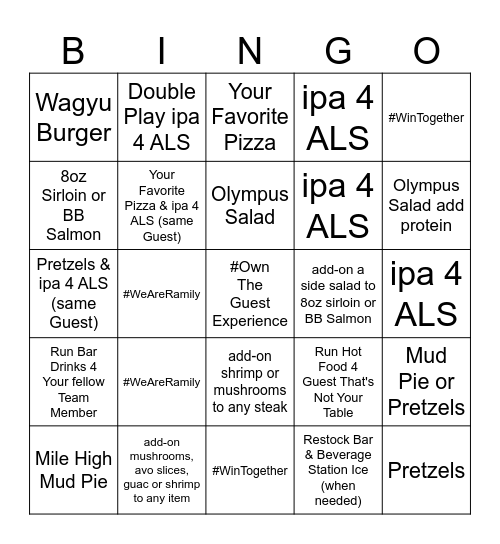 3 BINGOS 2 WIN Bingo Card