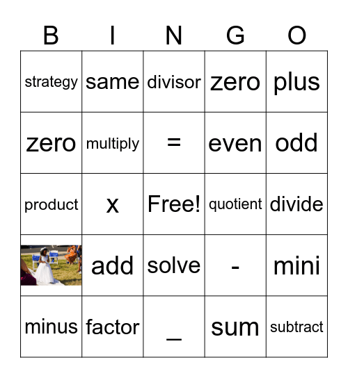 VOCABULARY Bingo Card