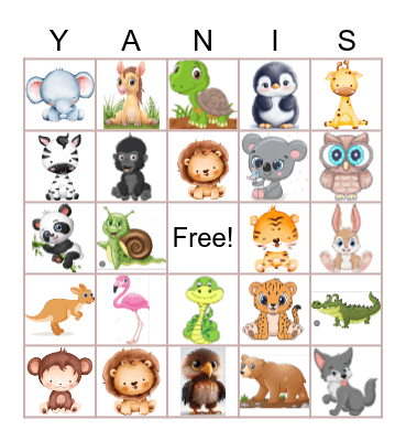 Let’s get WILD! Bingo Card