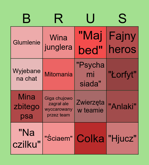 Random Bingo Card