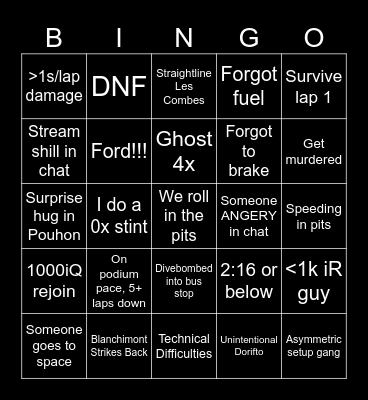 Bingo Spa 2023 Bingo Card