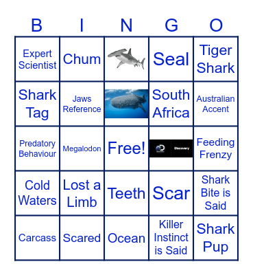 Shark Week Bingo Card