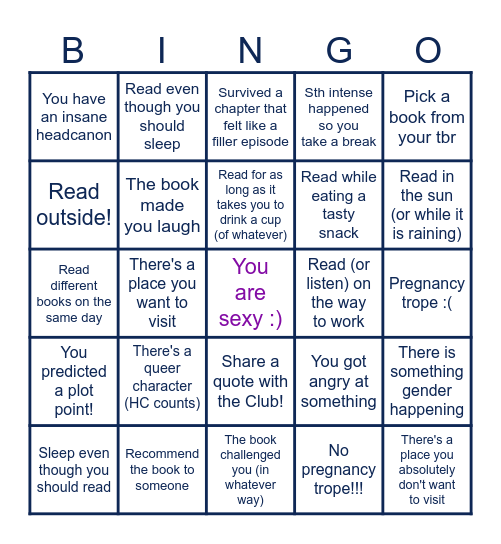 Gay Reading Challenge!! Bingo Card