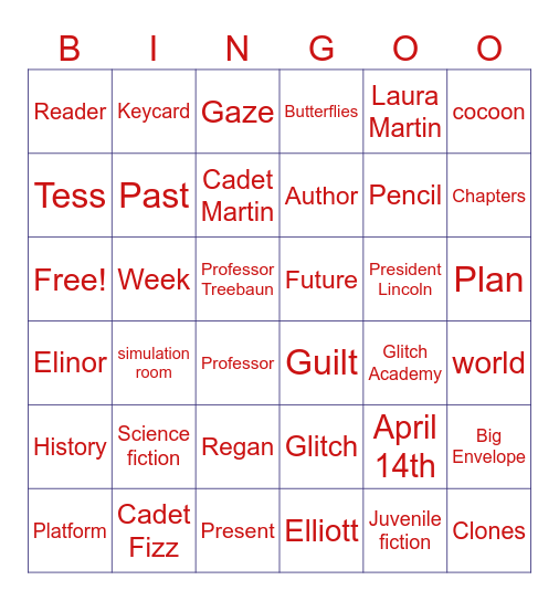 Glitch Bingo Card
