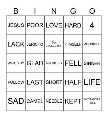 BIBLE REVIEW Bingo Card