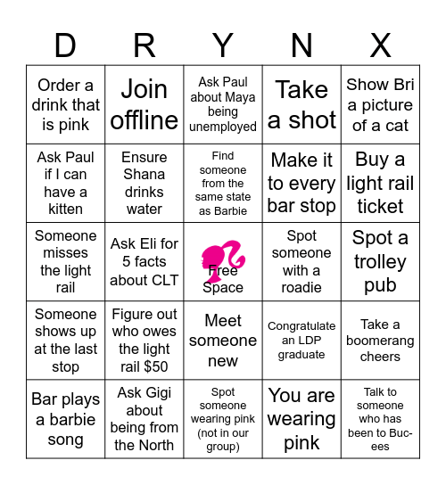 DRYNX on the LYNX Bingo Card