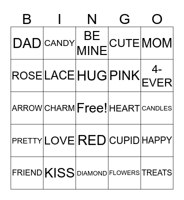 Valentine BINGO! Bingo Card
