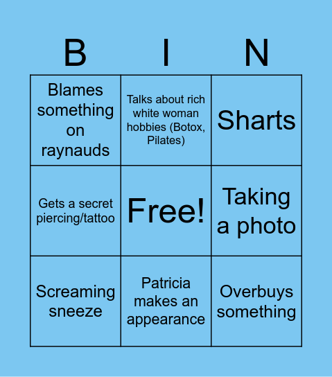 Haley Bingo Card