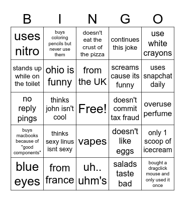 osds bingo Card
