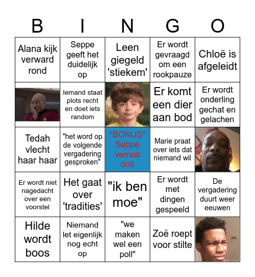 De ultieme vergadering bingo Card