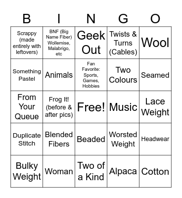 2023-Yarn-A-Long Bingo Card