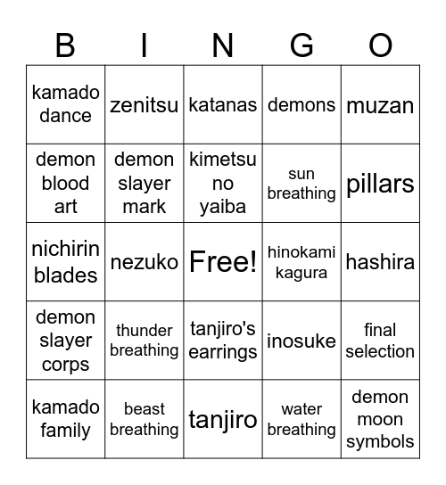zenn Bingo Card