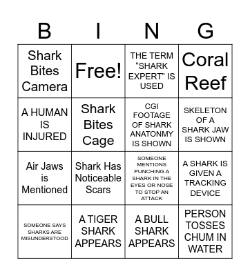 SHARK WEEK 2023 BINGO Card