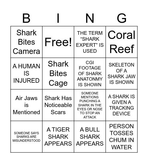 SHARK WEEK 2023 BINGO Card