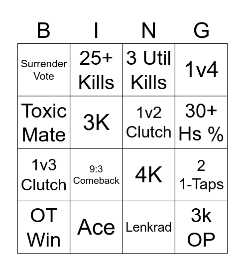 Bingo Card
