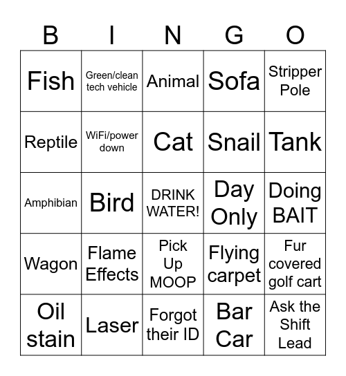 Mutant Madness - DMV BINGO! Bingo Card