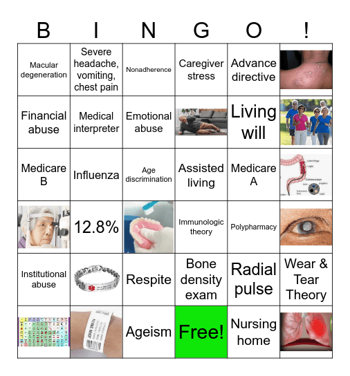 PNR108 Exam 1 Review - July 2023 Bingo Card