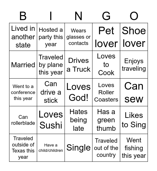 WHO ARE YOU? Bingo Card