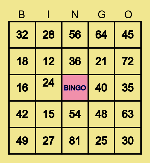 Bingo Card